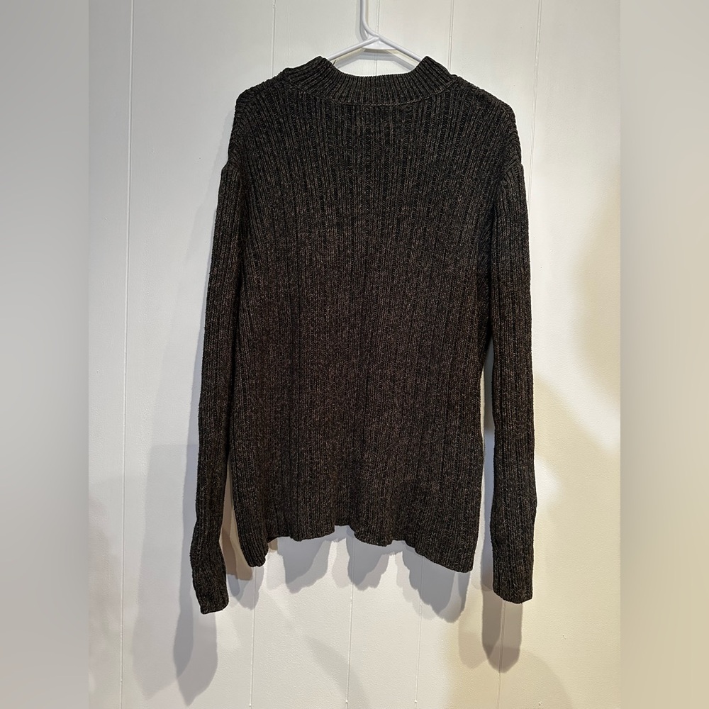 Cabela’s Cotton Knit Sweater Large Brown Textured Outdoor Pullover - Picture 5 of 5